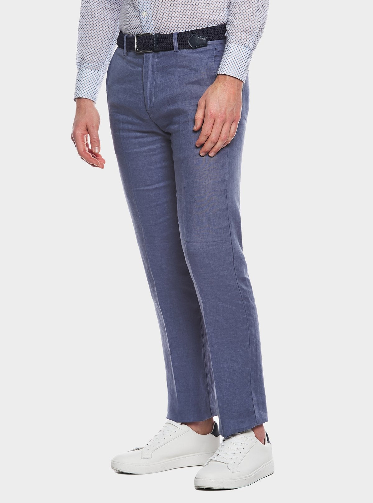 Pantalone in puro lino stone wash