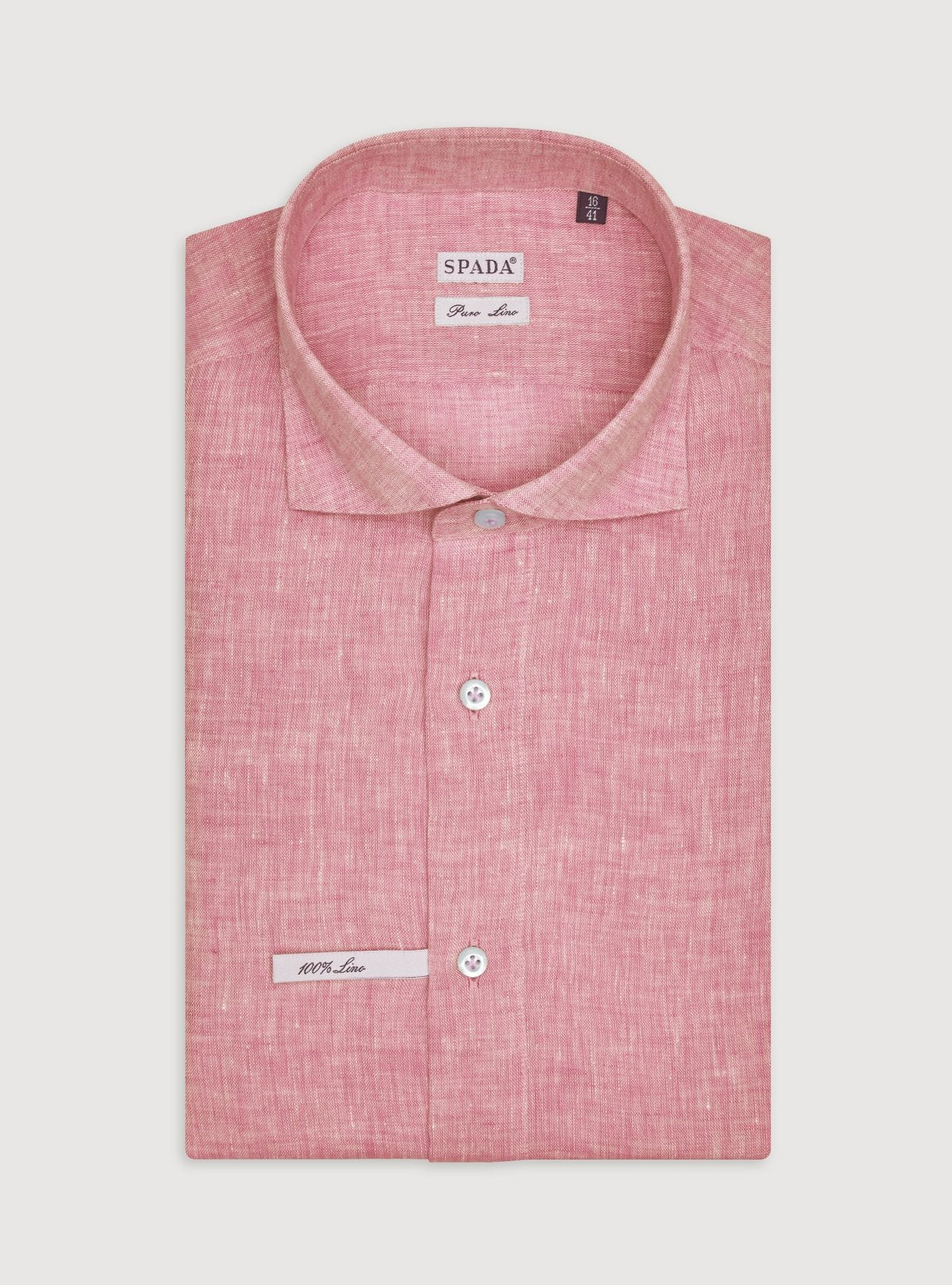 Camicia Linetto Franco con Bottoni e Mouche in 100% Lino Confortevole-0