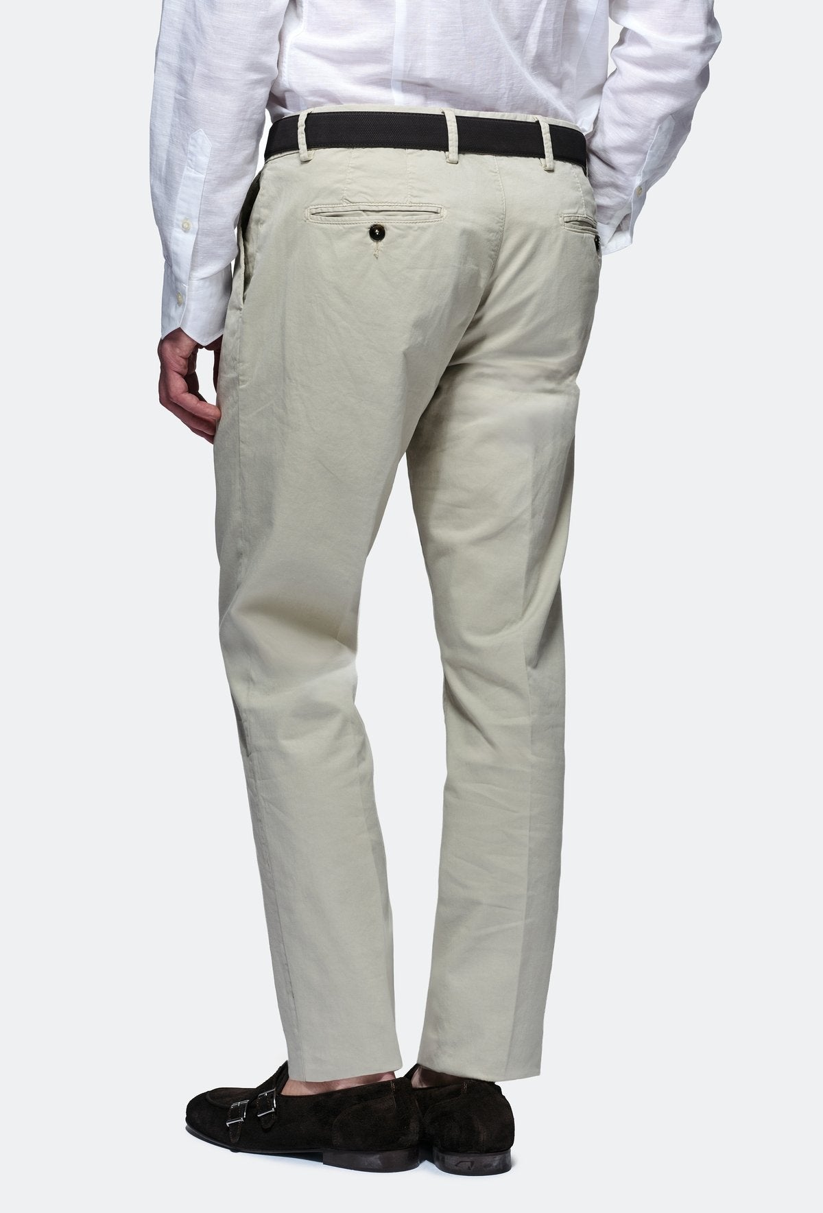 Pantalone chinos in cotone e lino