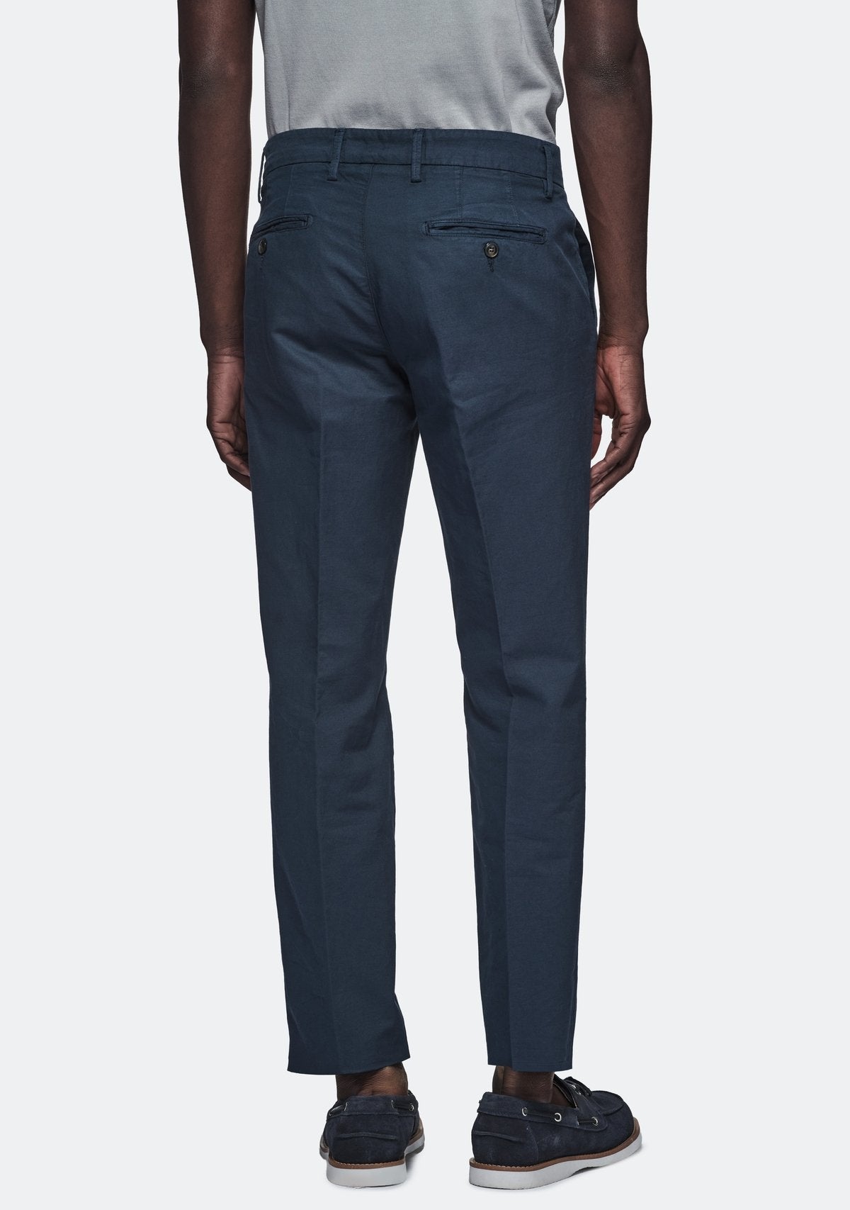 Pantalone chinos in cotone e lino