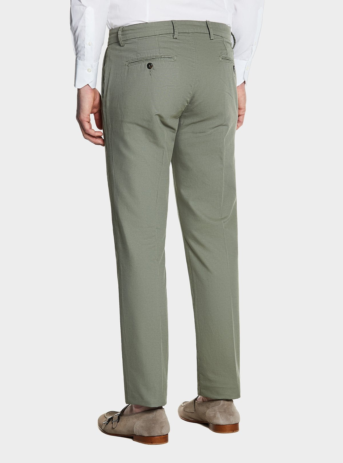 Pantalone chinos in cotone e lino