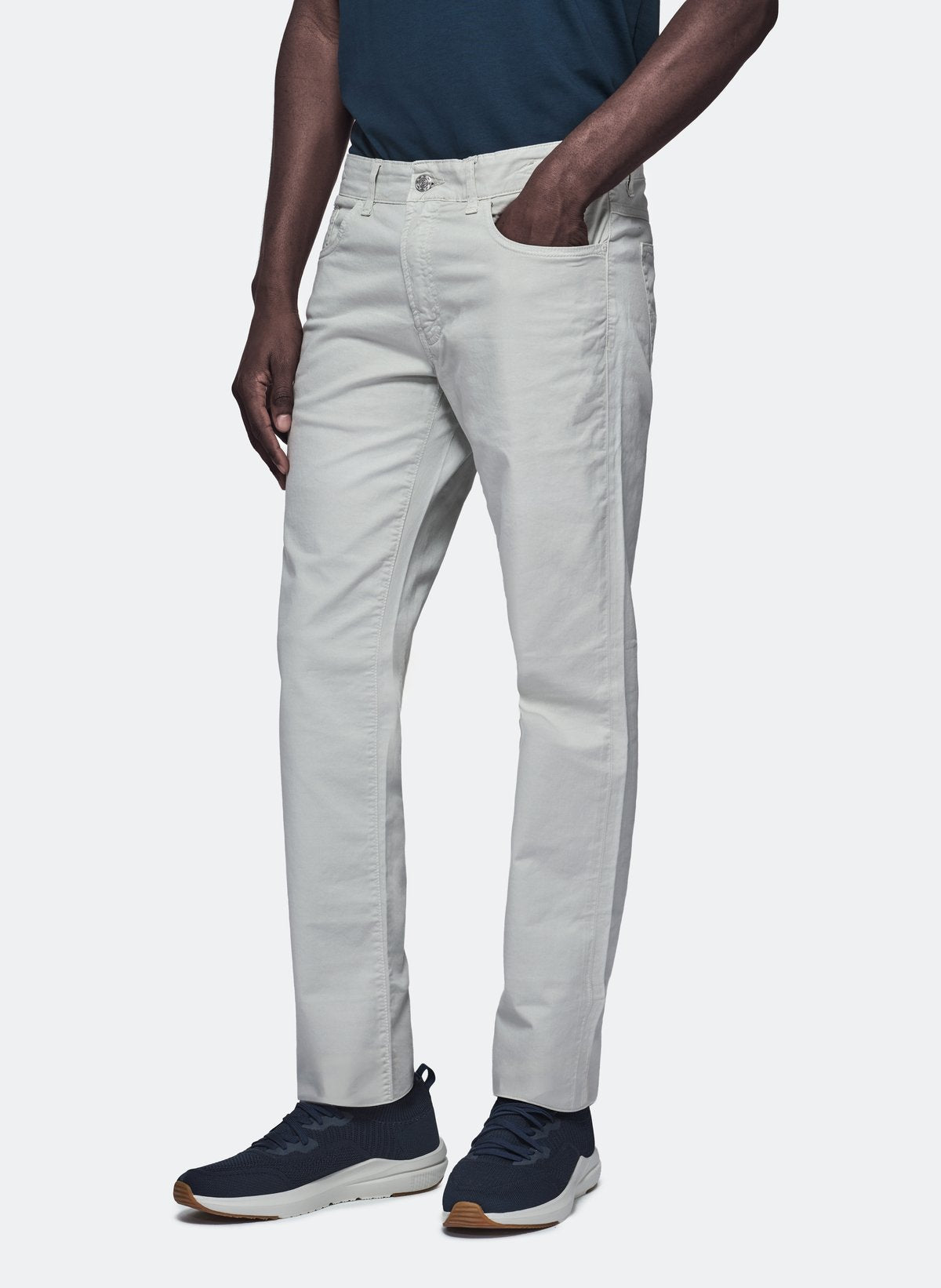 Pantalone cinque tasche in gabardine