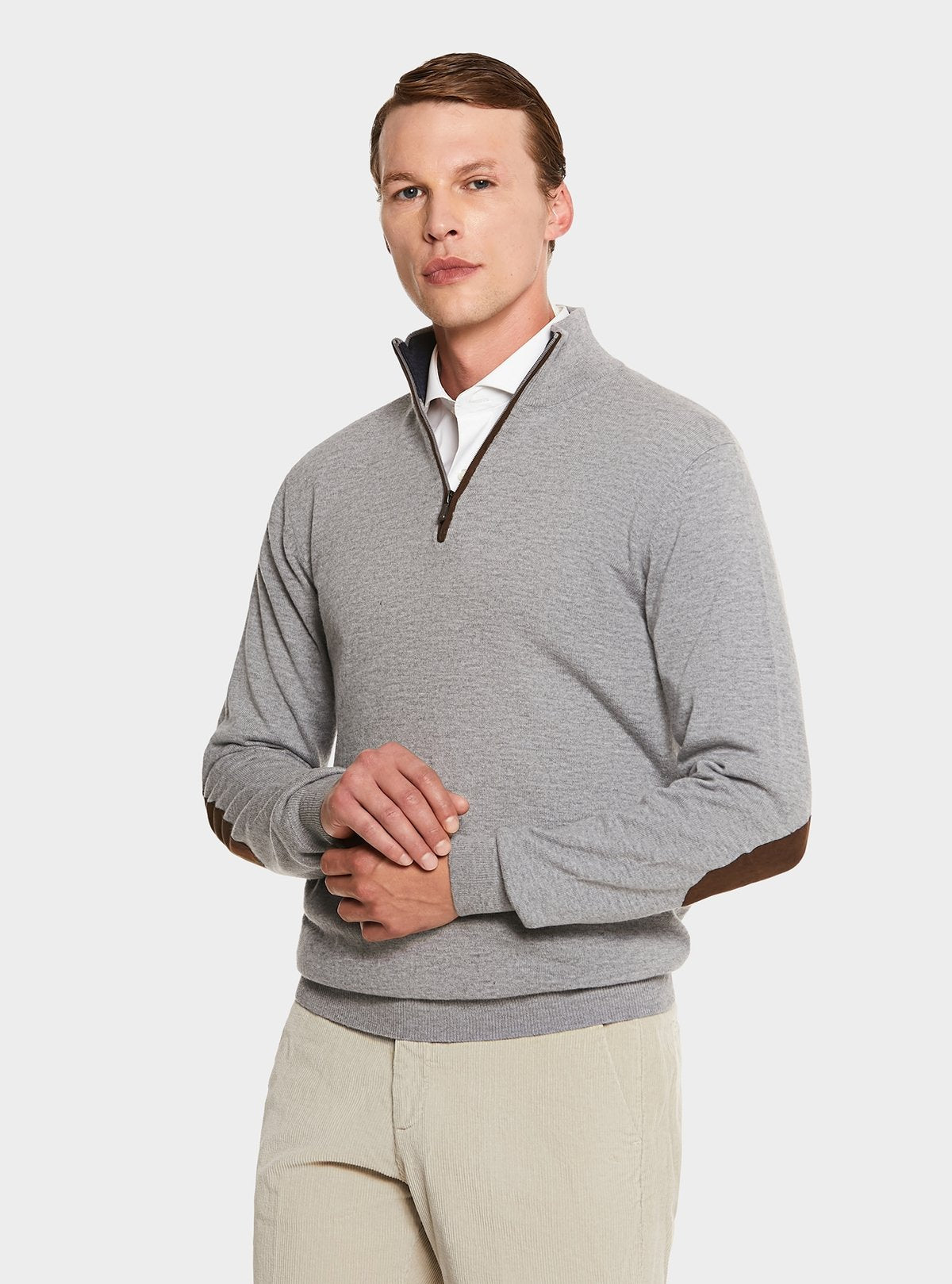 Luxurious Purity Wool Cashmere Cardigan with Elegance Zip Detailing-0