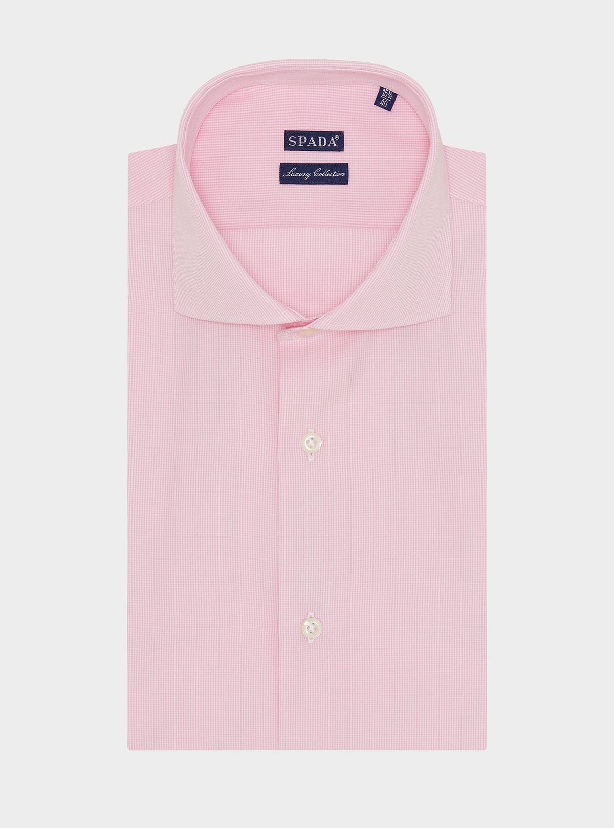 Camicia collo francese micro pied de poule-0