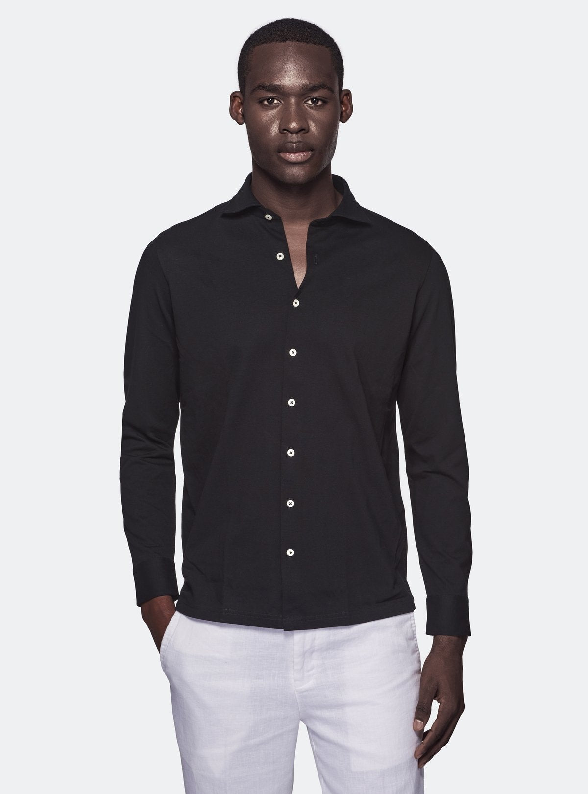 Polo camicia in cotone piquet.-0