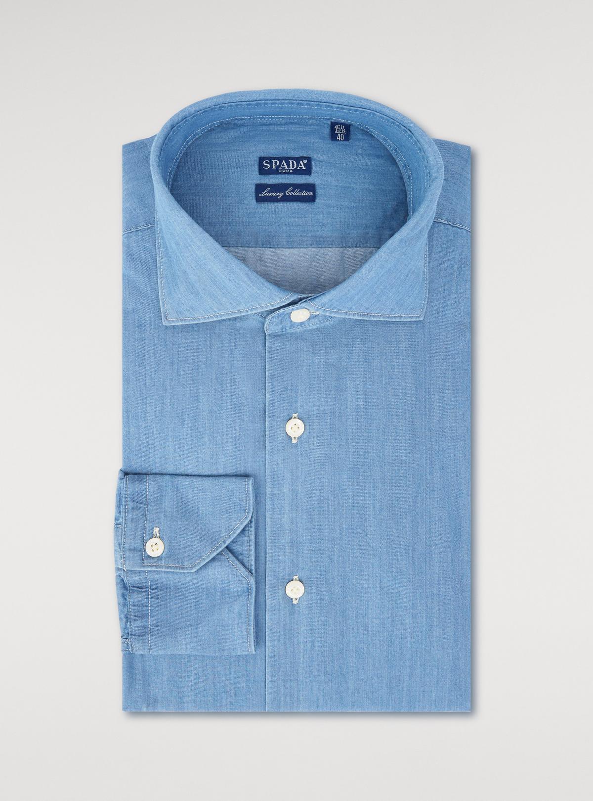 Camicia Coltello Francese 100 Cotone Denis Vestibilità Flessibile