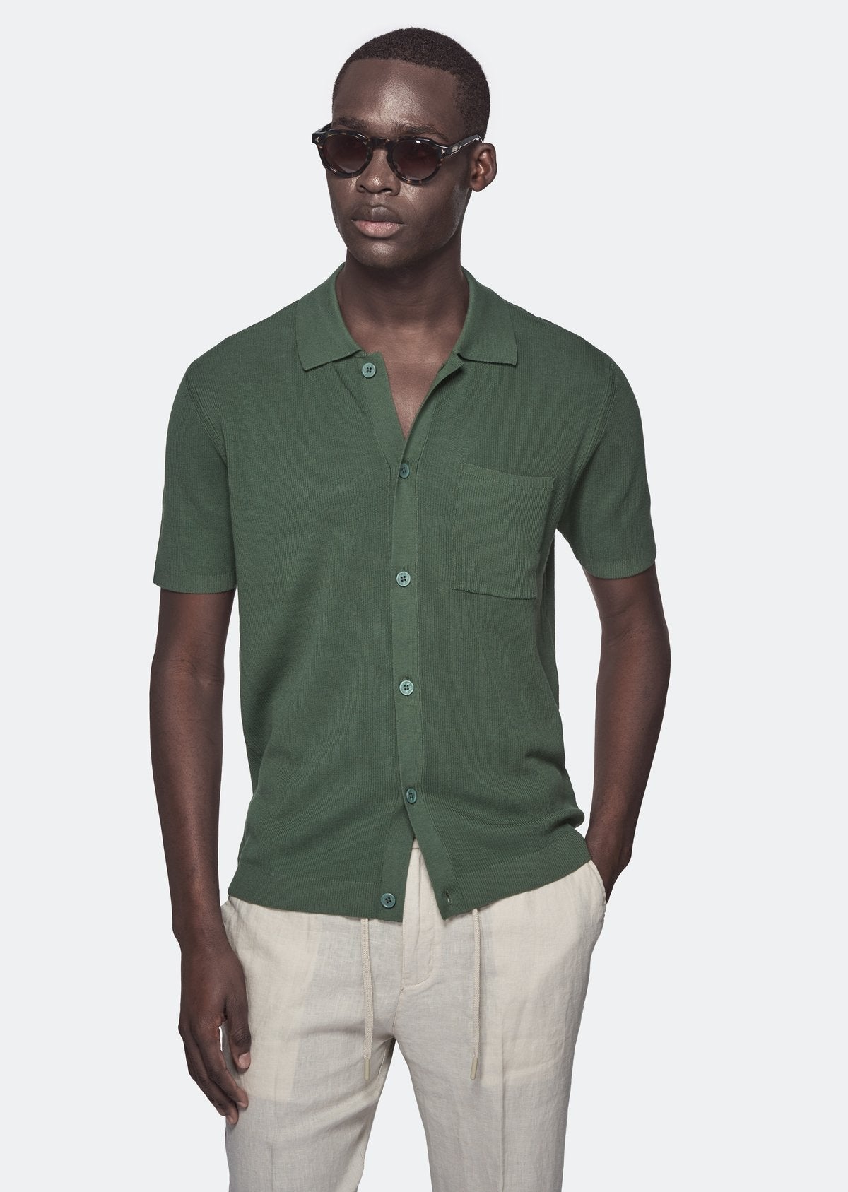 Polo camicia mezza manica 100% cotone-0