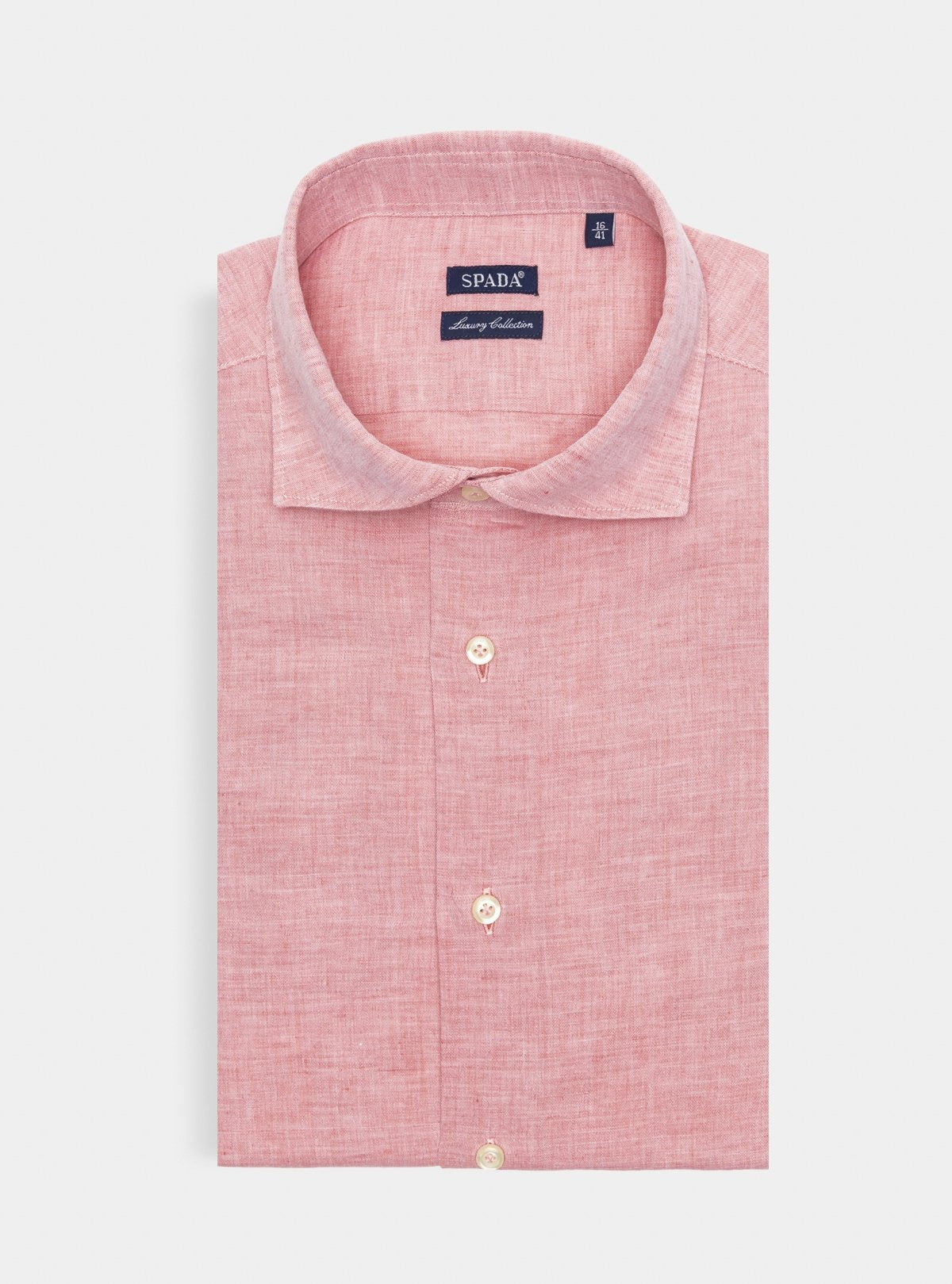 Camicia collo francese in lino e cotone-0