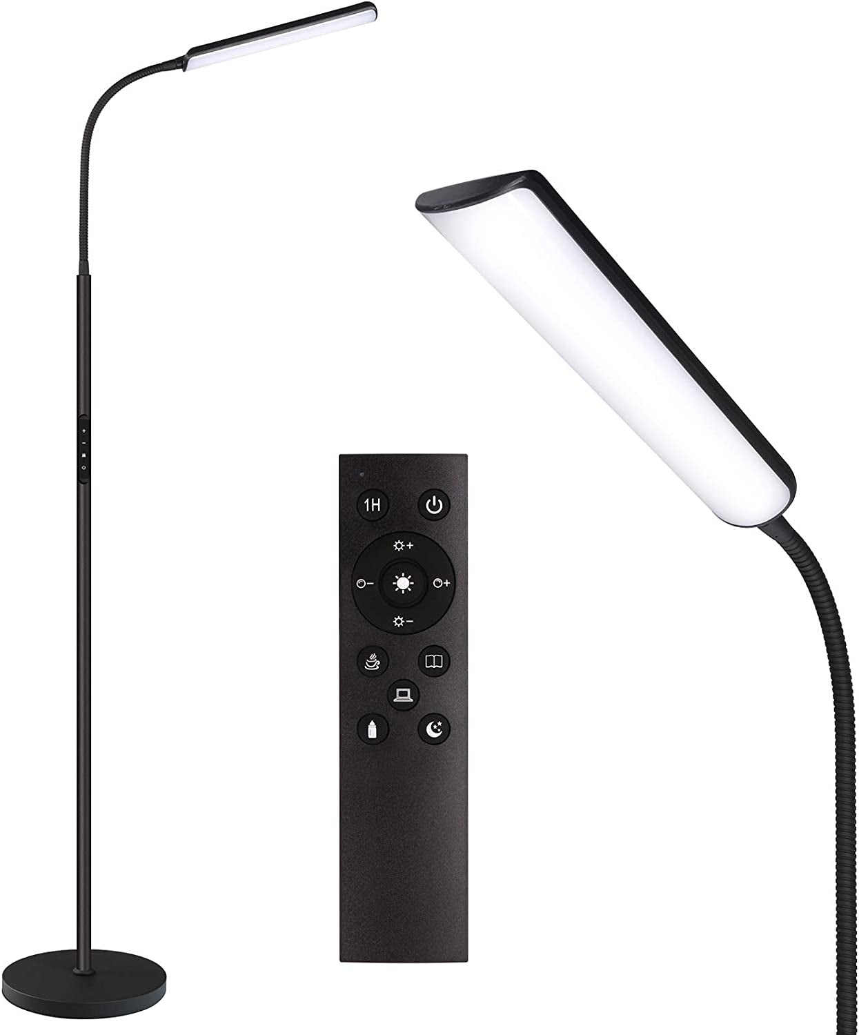 Led Floor Lamp 15W Stepless Energy Saving Remote Control-0