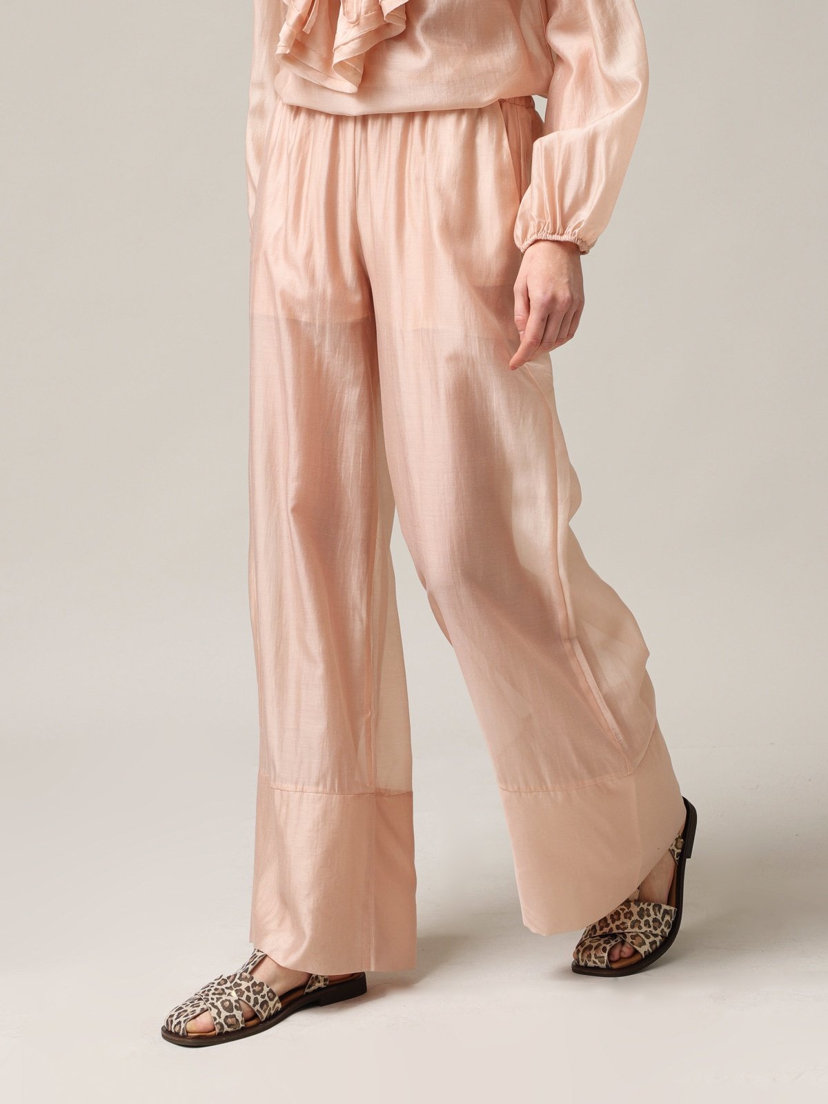 Pink Women's Lyocell Pants Made in Italy
