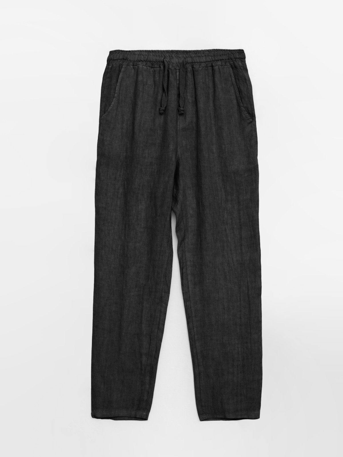 Men's Linen Trousers Black Italy Capsule Collection
