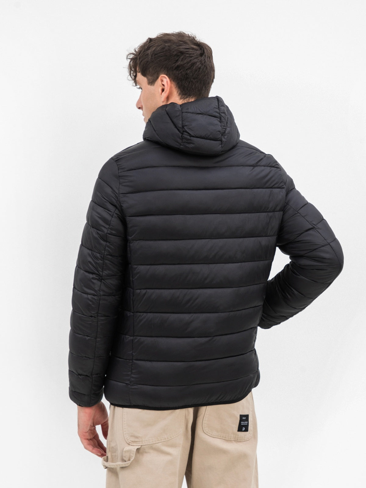 Men's Water Repellent Slim Fit Demi-Season Jacket Black