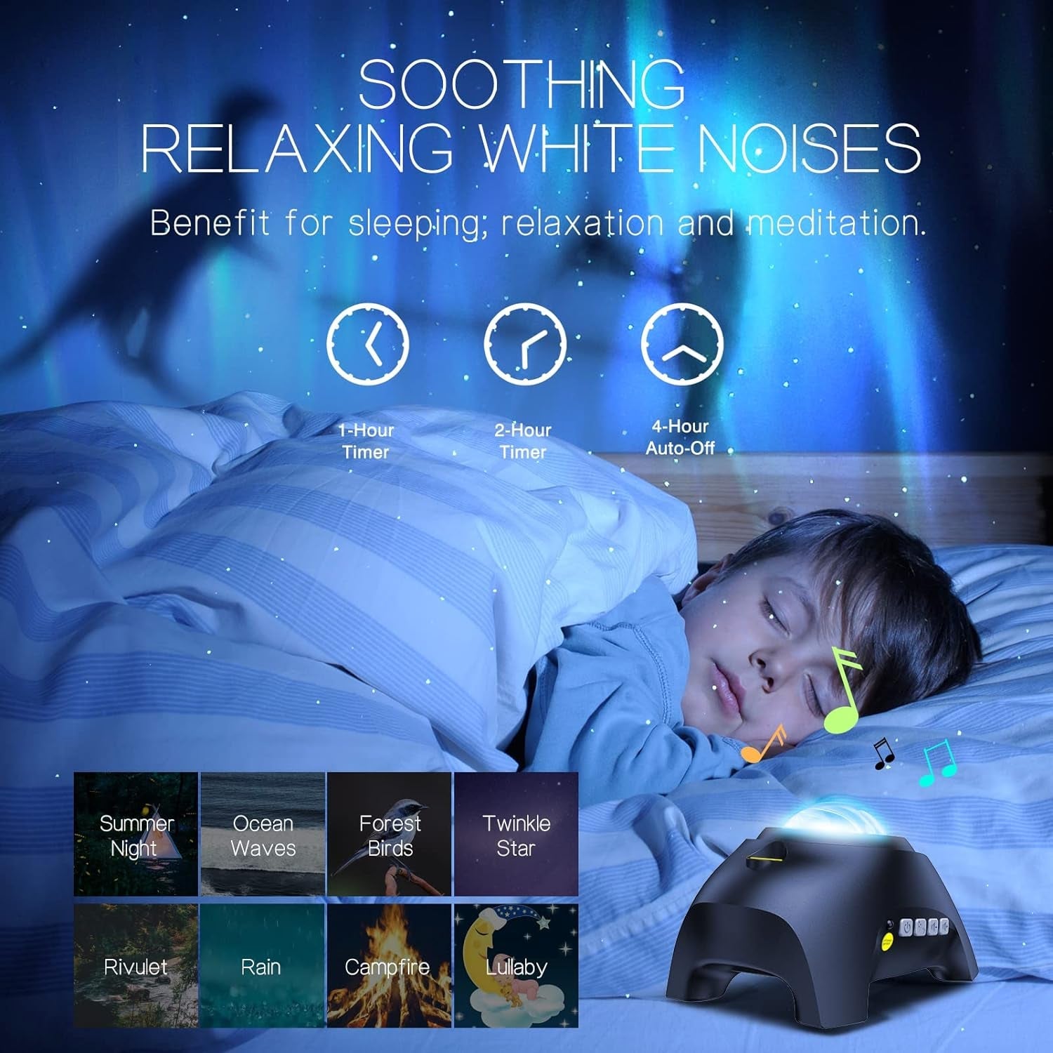 Aurora Projector Nebula Lamp With Bluetooth Remote-0