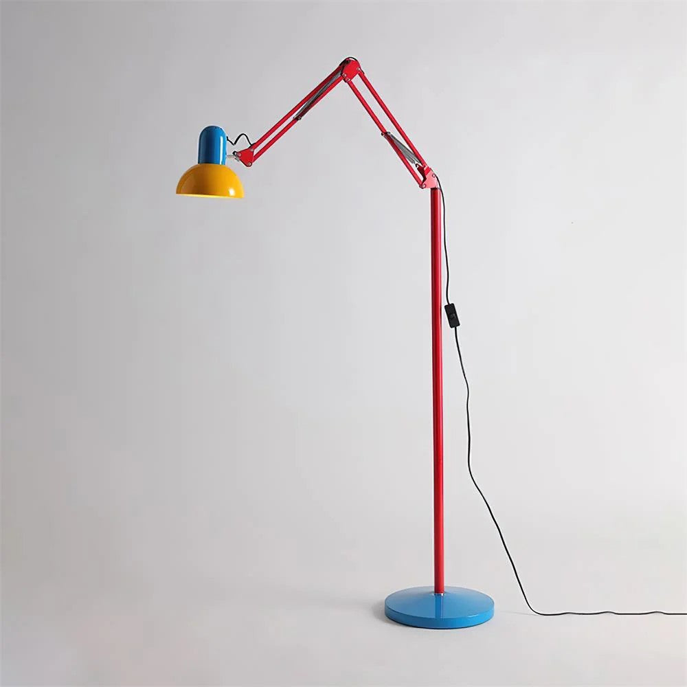 Adjustable Memphis-Style Floor Lamp with Bold Colour Design-0