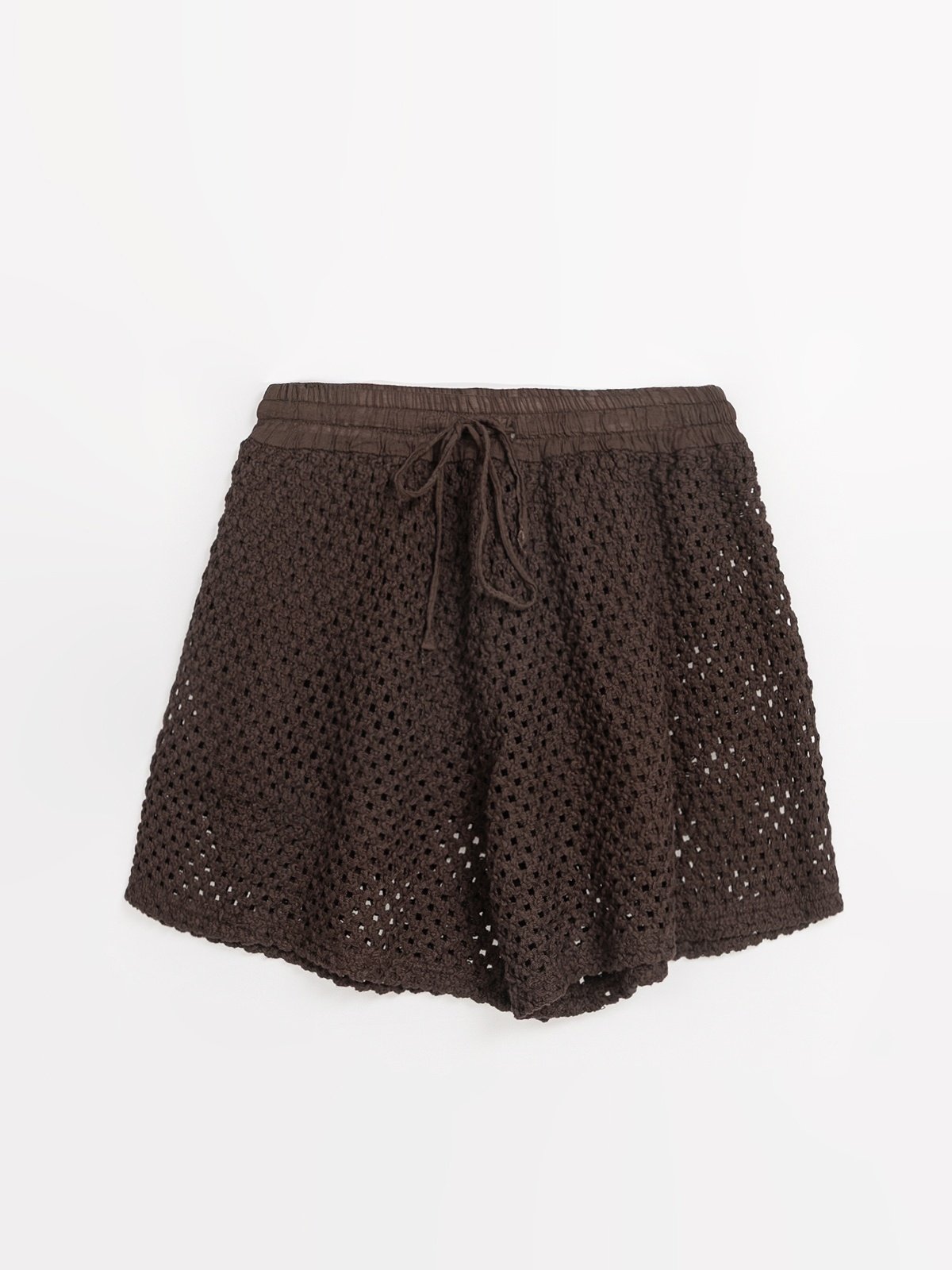 Women's 100% Cotton Brown Shorts Made in Italy-0