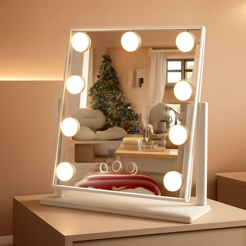 Vanity Makeup Mirror With Lights Dimmable 360Rotation-0