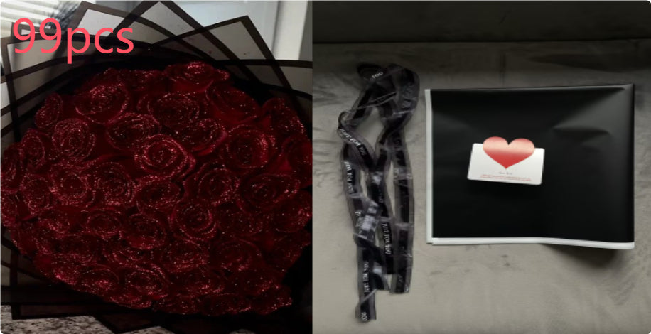 Personalized Valentine's Day Bridal Preserved Fresh Flower Bouquet-30