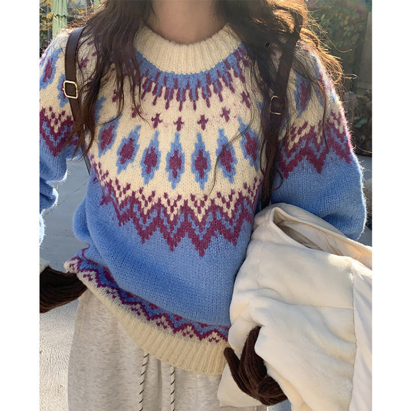 New Younger College Style Pullover Sweater For Women-0