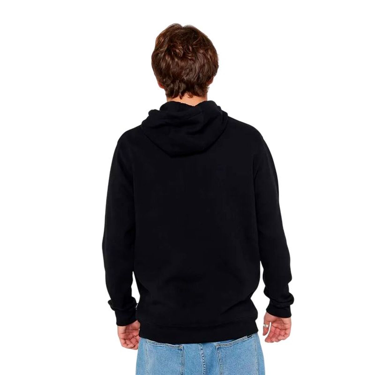 Men's Hoodie Rip Curl Down The Line Black Sports Sweatshirt