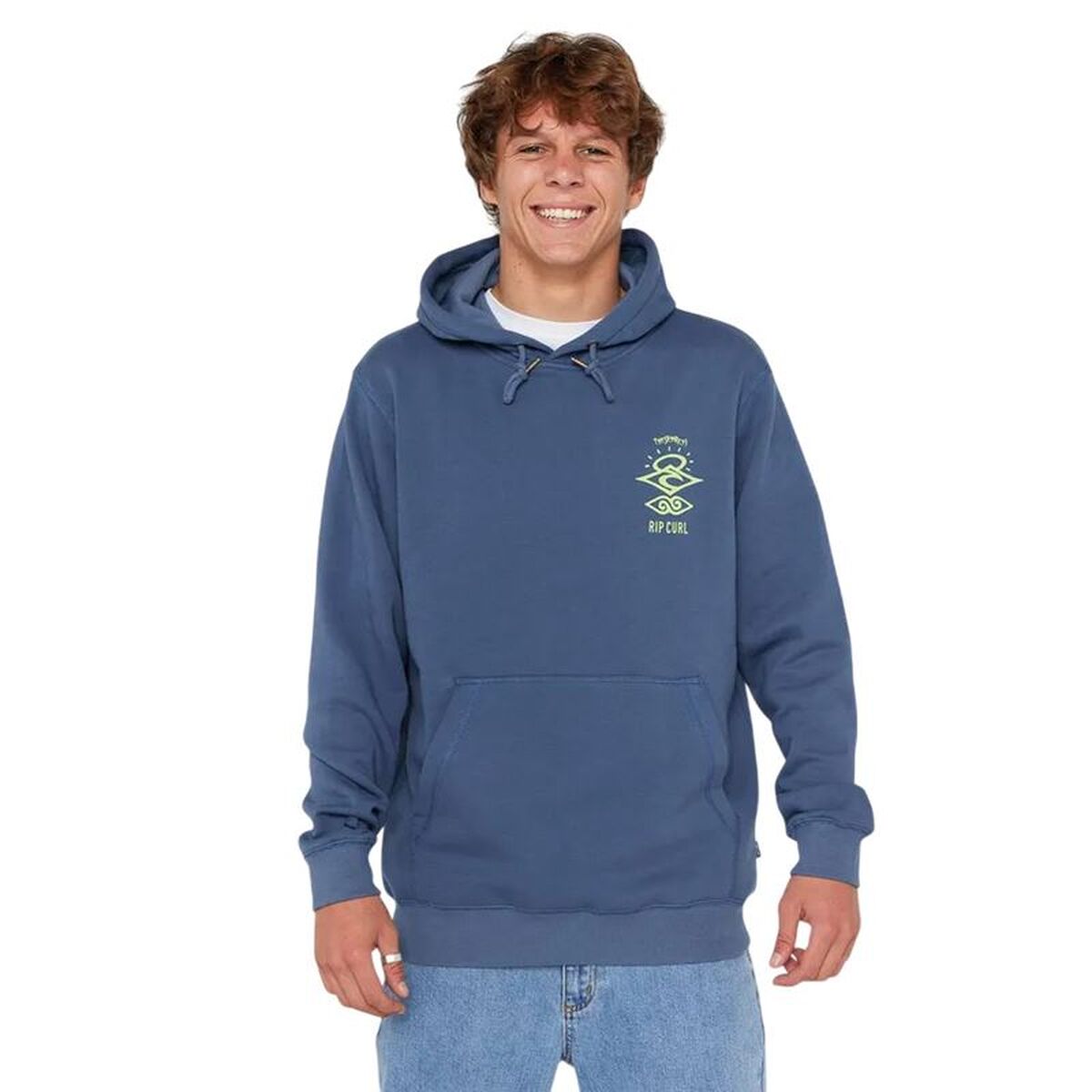 Men's Blue Hoodie Rip Curl Search Icon Sweatshirt-0