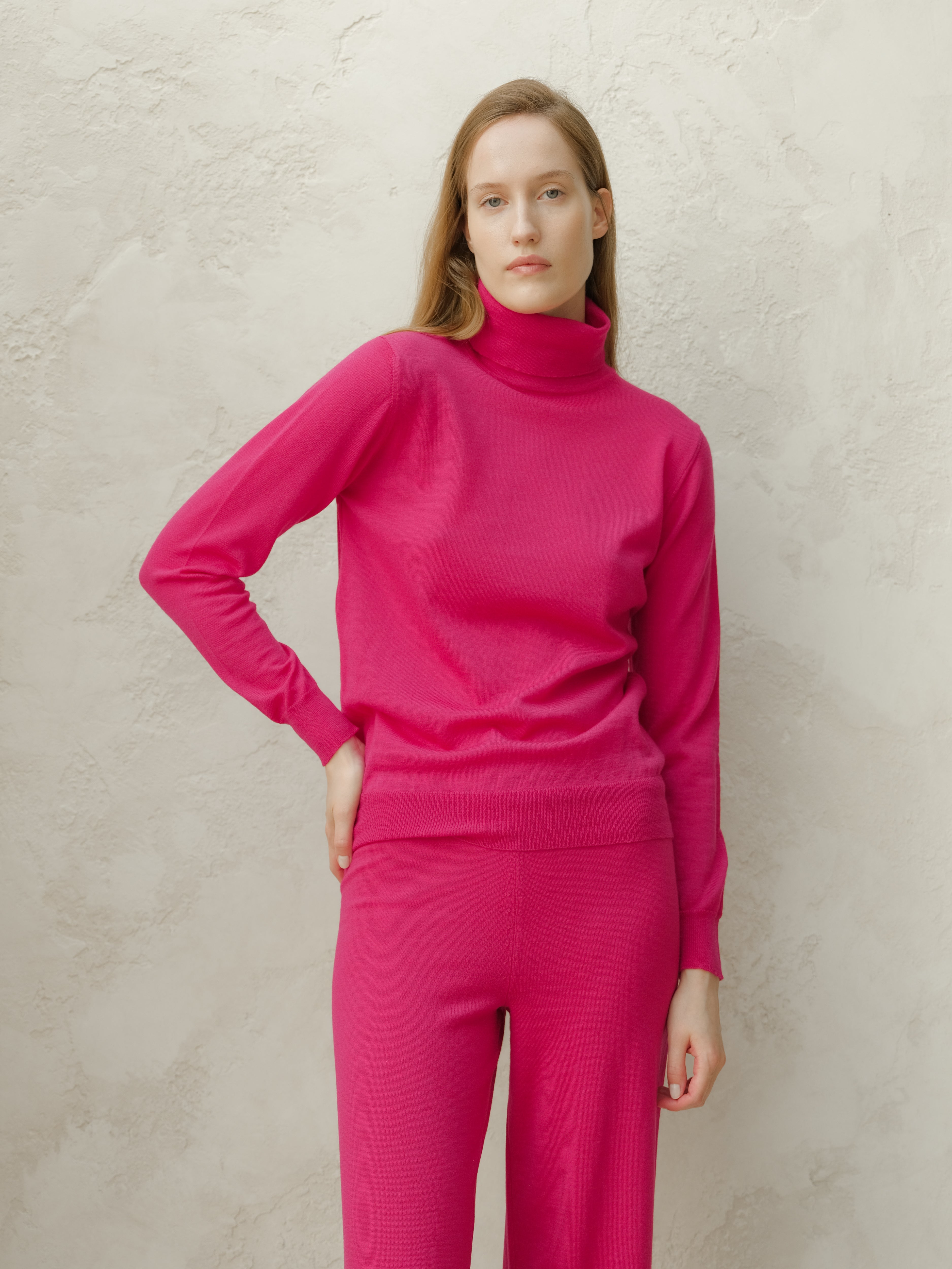 Extra Fine Merino Wool Turtleneck Cashwool Sweater Men's 100% Italian Made