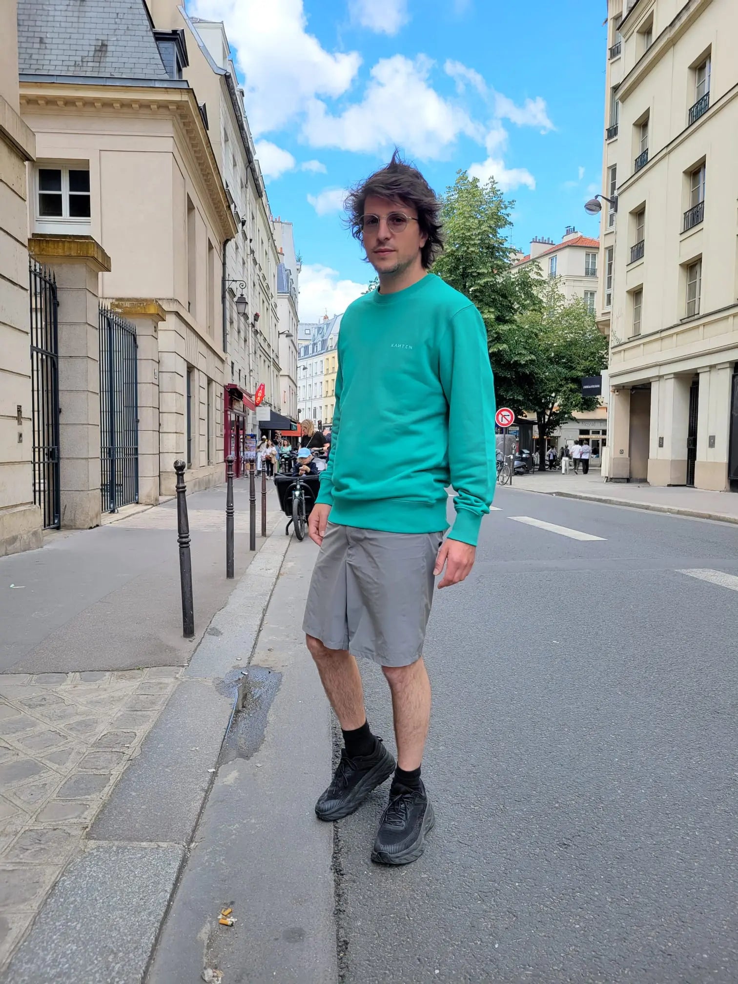 Shoto Dark Grey Straight Bermuda Shorts Italian Pockets Limited Edition-0