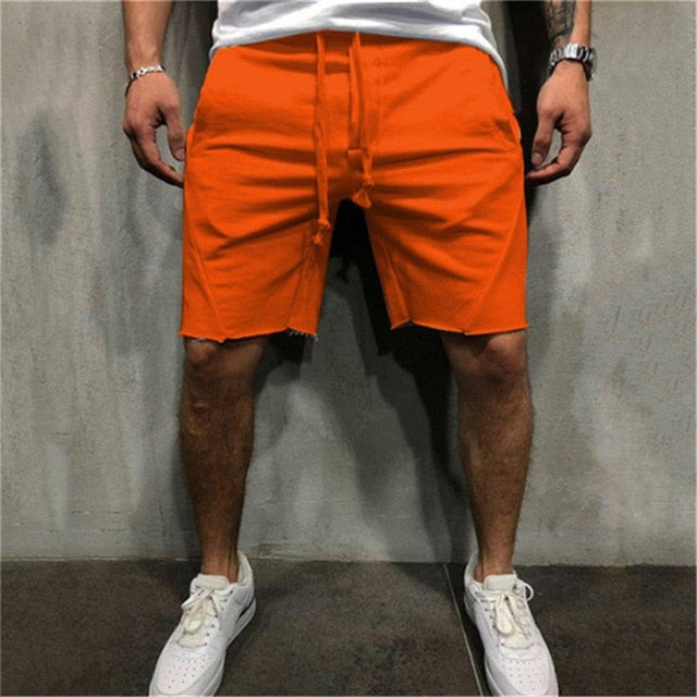 Mens Knee-length Cotton Shorts with Elastic Drawstring Waist Men's Sweatshort with Side Pockets Summer Shorts Short Pants-10