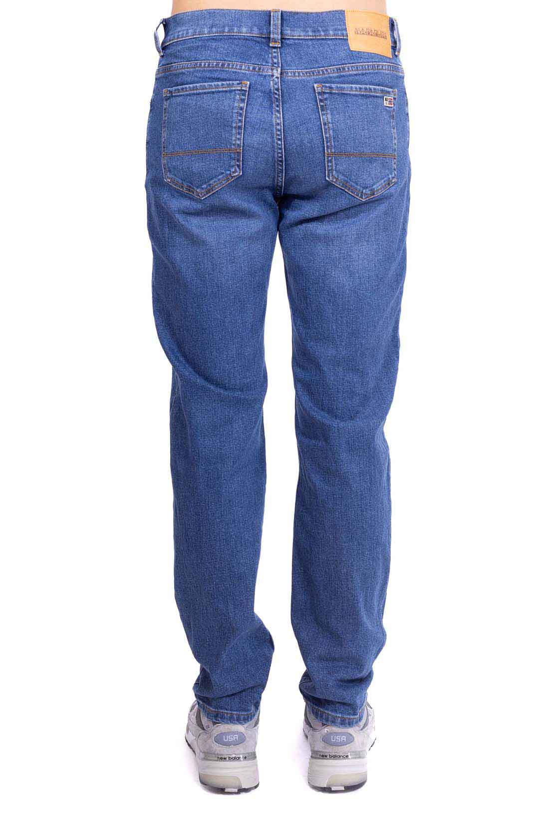 Napapijri Men's Dark Wash Stretch Jeans Size 40 5-Pocket Regular Fit-30