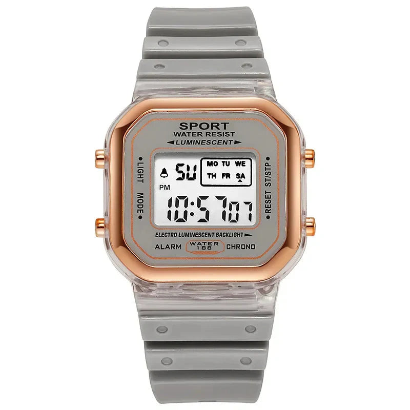 Fashion Candy Multicolor LED Waterproof Student Ladies Sports Watch-10