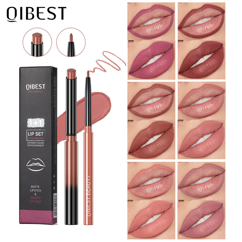  Matte Velvet Lip Liner Pencil Set Long Lasting Cosmetics-0