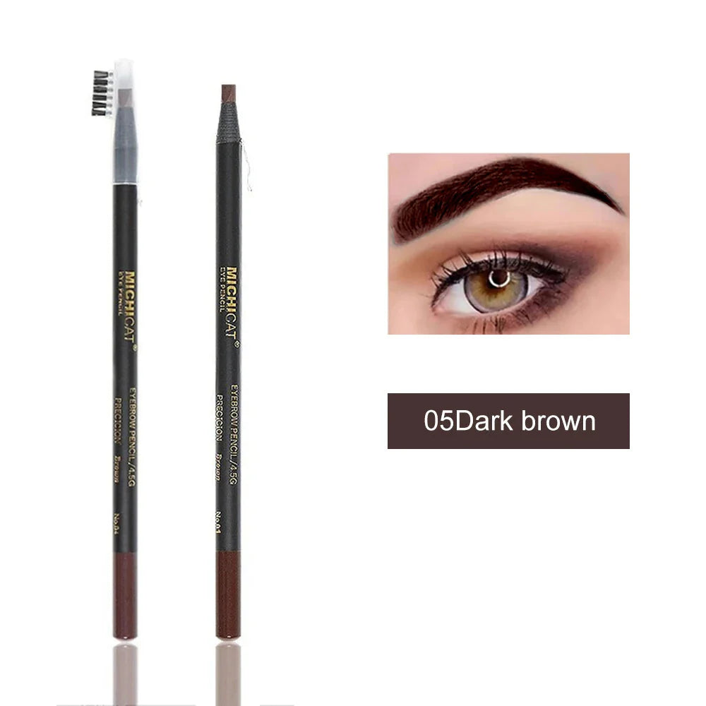 Waterproof microblading eyebrow pencil, natural brow tint, long-lasting makeup. ✨-10