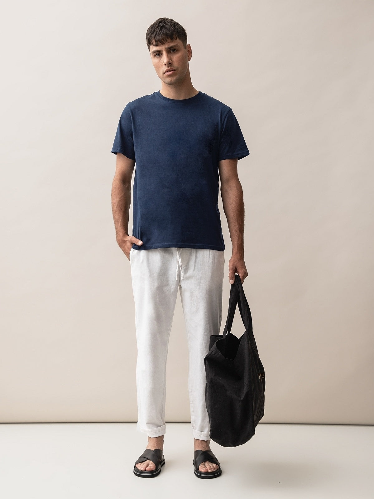Men's Blue 100% Cotton T-Shirt Made in Bangladesh-0