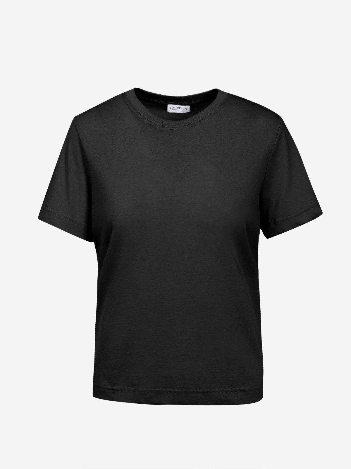 Women's Short-Sleeved Cotton Shirt Black Marškinėliai For Women Soft 100% Cotton