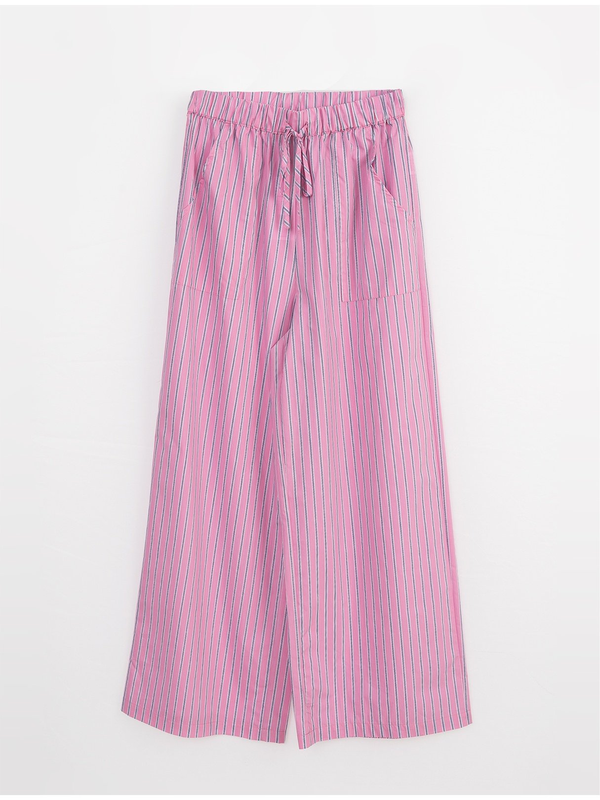 Women's Casual Trousers Italian Pink Cotton Blend Pants-0