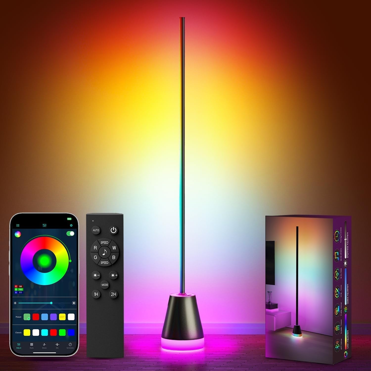 Programmable RGB Ambient Corner Floor Lamp Controller-0