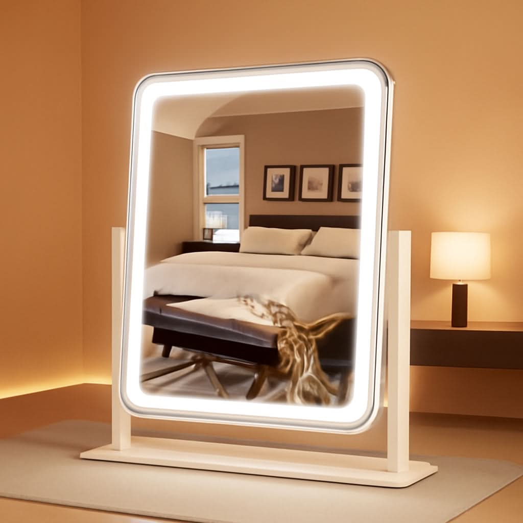 LED Lighted Vanity Mirror 15x12.6 Inches Adjustable-0