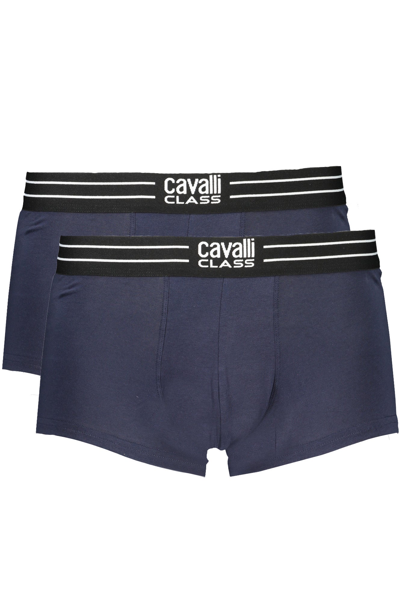 Men's Boxing Classy Print Cottoprint Logo Boxer Blue-0