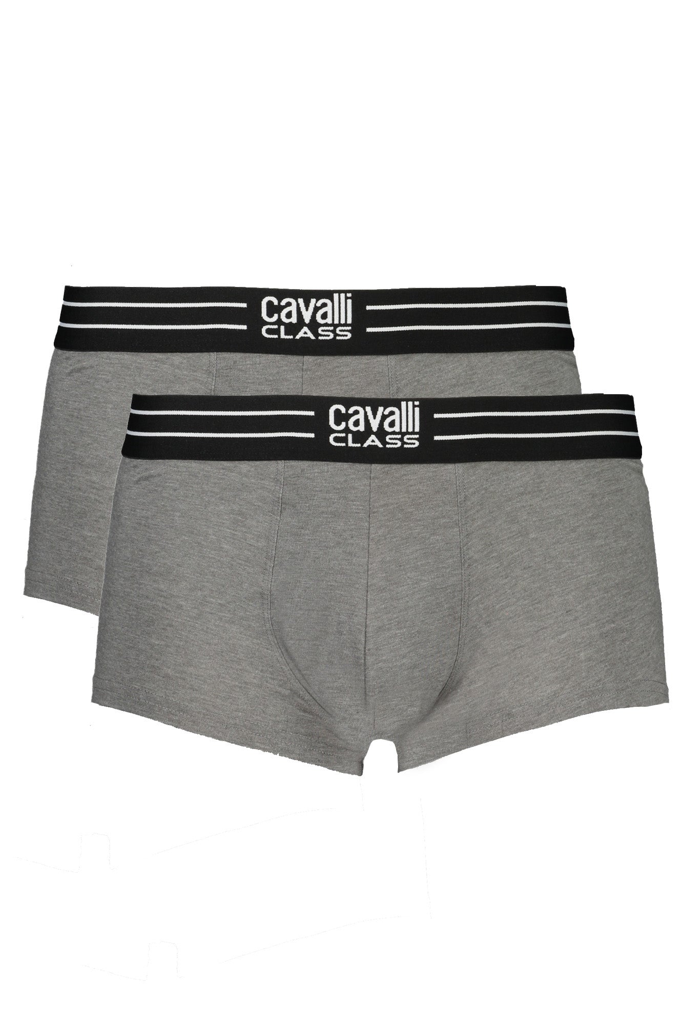 CAVALLI Class Boxer Men Grey Bi Pack Elastic Waistband Print Logo
