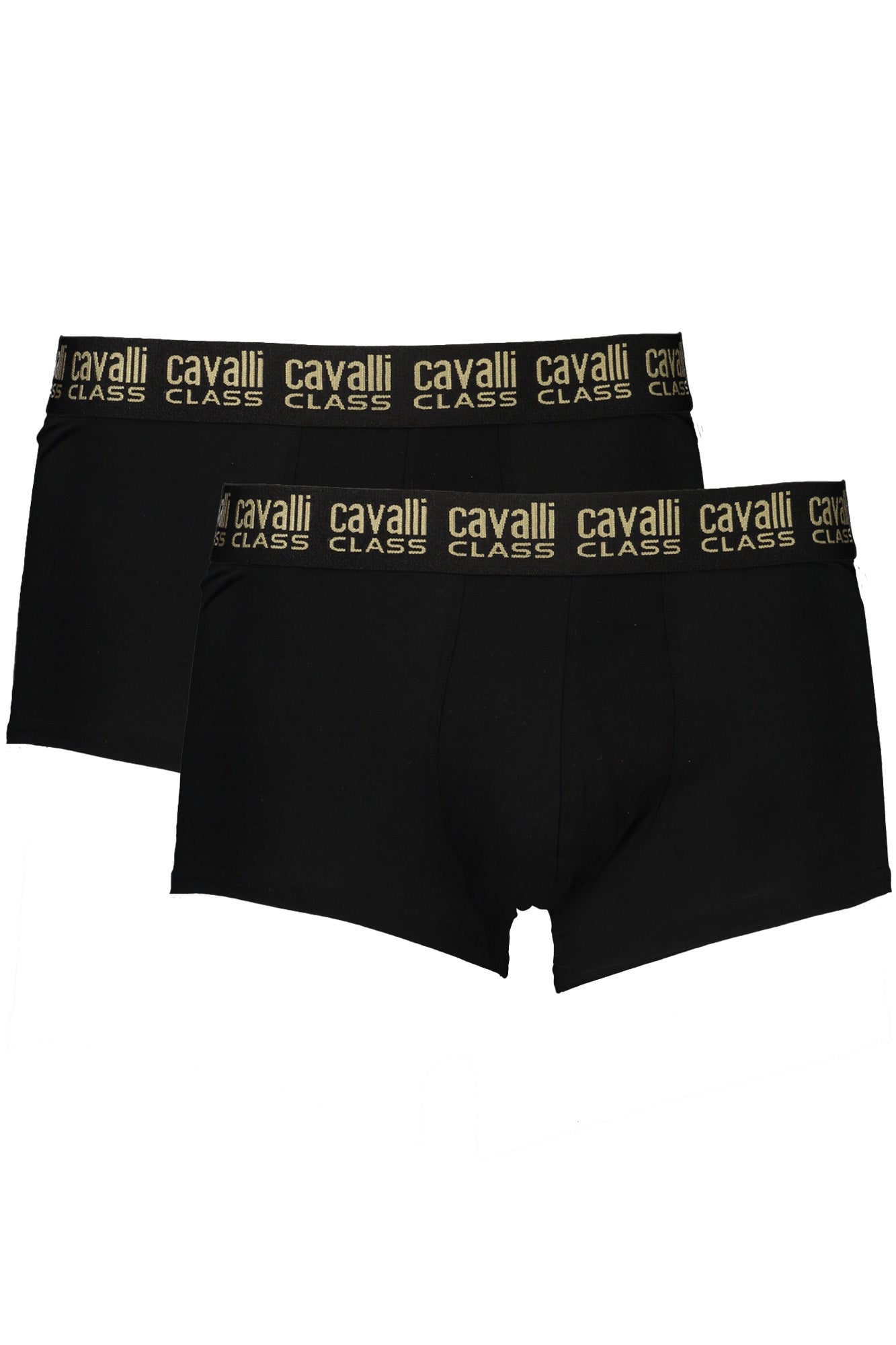 CAVALLI Class Boxer Men Boxers Cotton Elastane Black Parigramma Logo Print-0