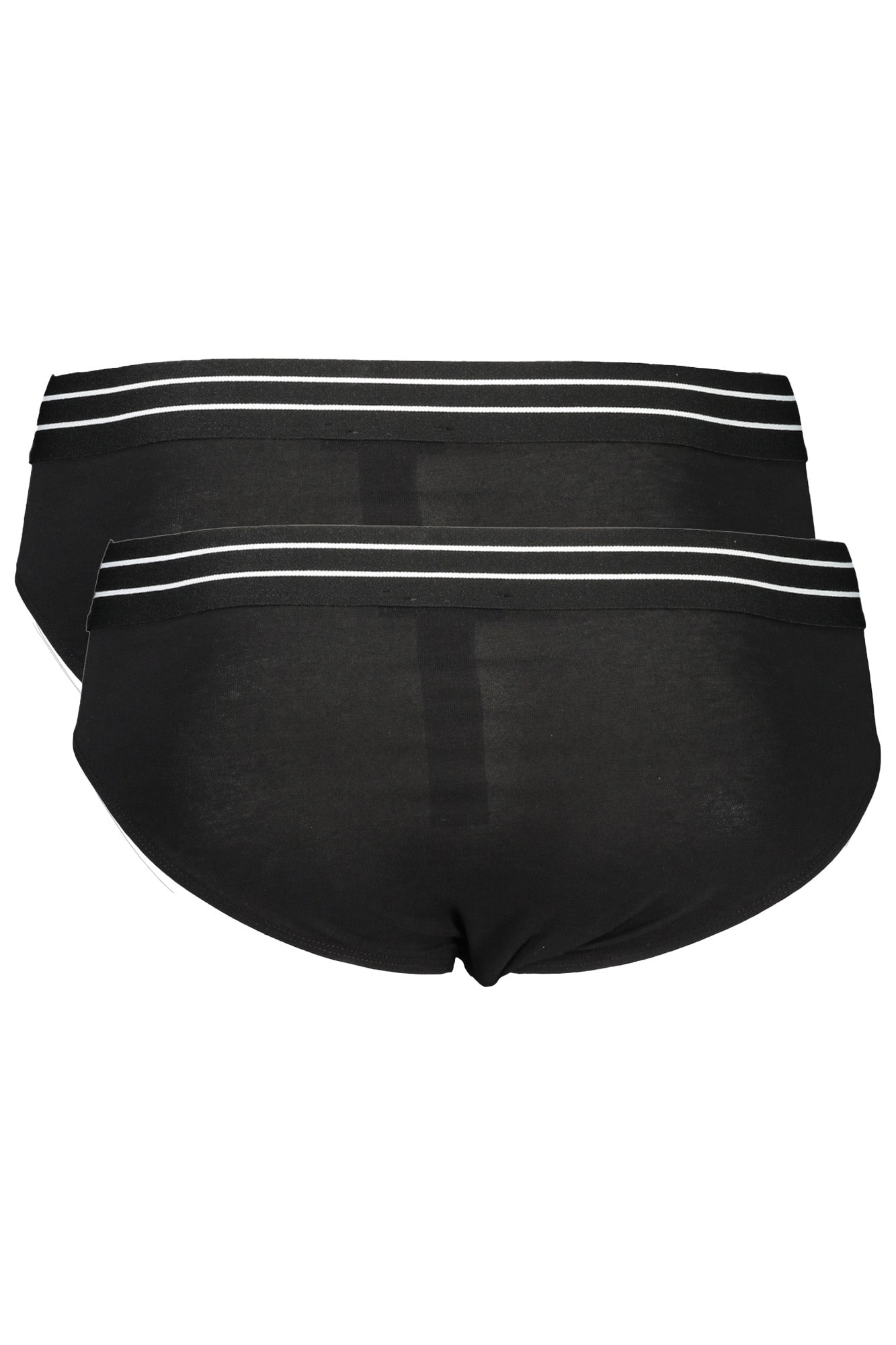Cavalli Class Slip Men Black Bi-Pack Elastic Waistband Intimo-0
