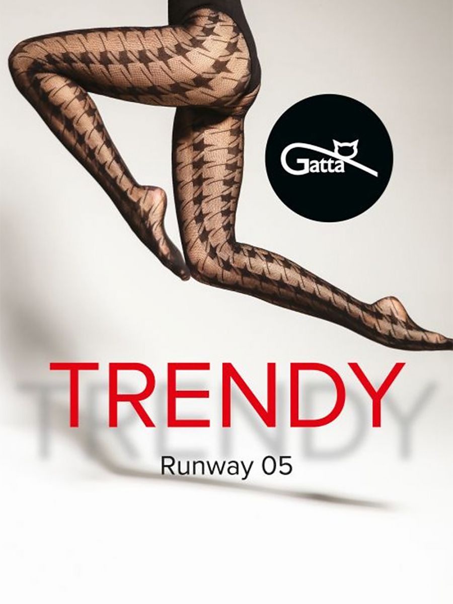 Gatta 191615 Cabaret Mesh Tights Black Large Pepita Pattern.-0