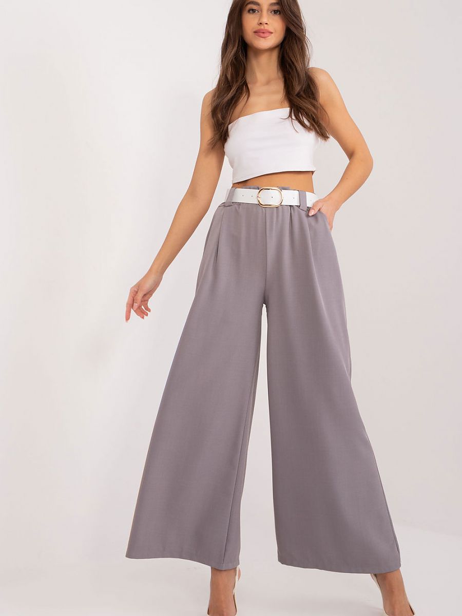 Women's Polyester Palazzo Pants Italy Moda One-Size-Fit-All-0