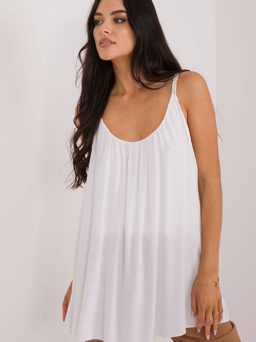 Viscose Women's Blouse by Och Bella White Size S/M/L/XL-0