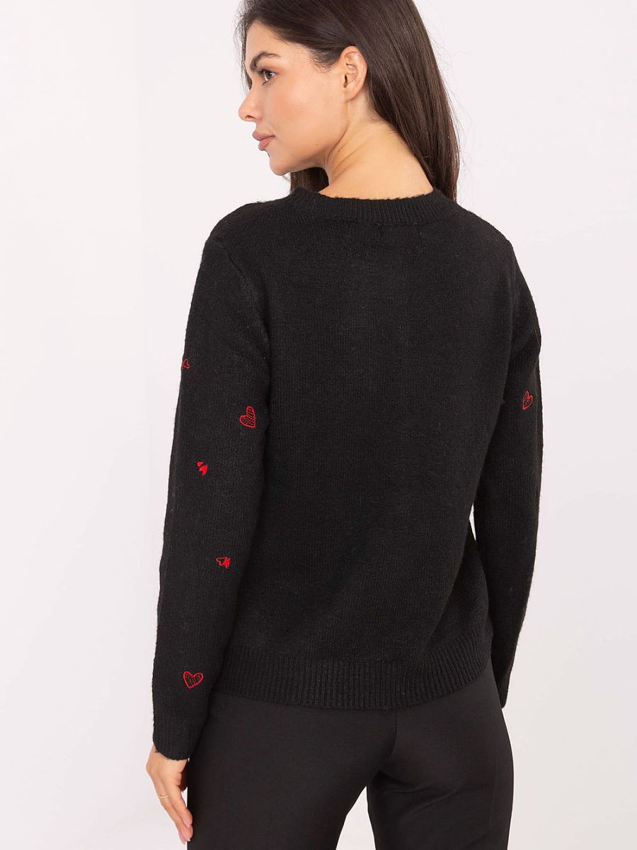 Women's Embroidered Heart Cardigan Casual Sweater Affordable Factory Price-0