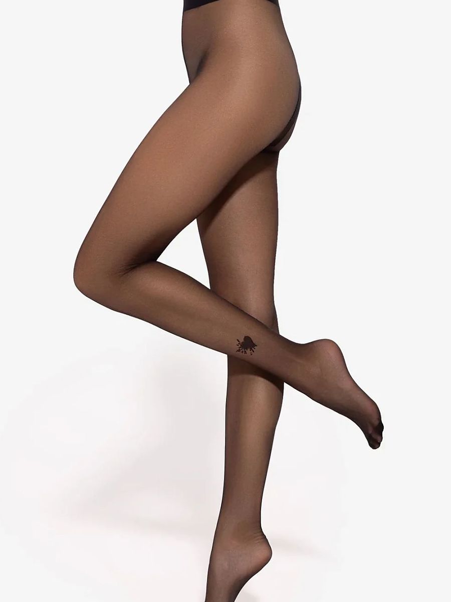 Black Heart Pattern High Waisted Tights by Gatta Model 220117-0