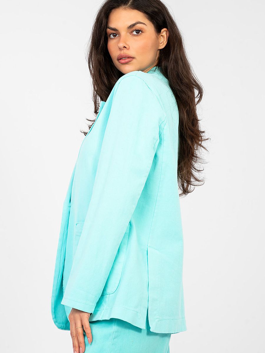Women's Denim Blazer by Rue Paris One Size-0