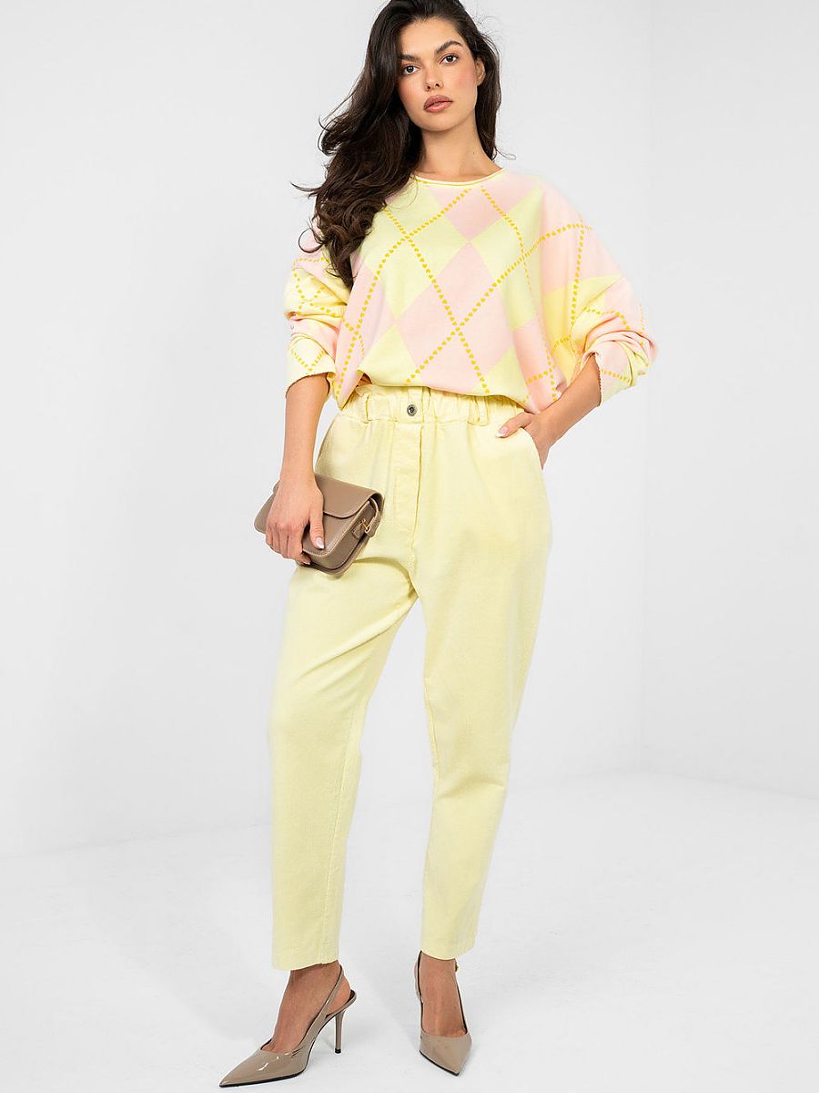 Italy Moda Corduroy Trousers One Size Free Shipping-0