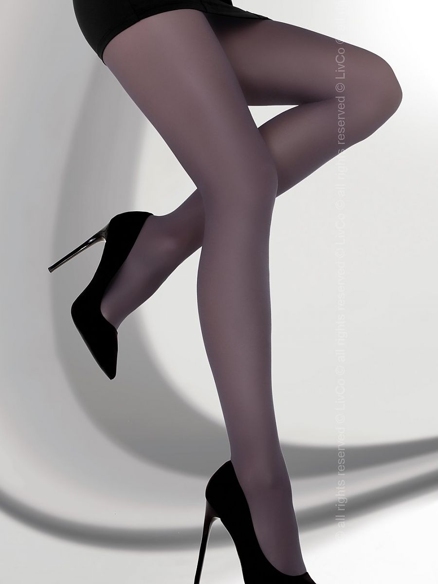 Livia Corsetti Violet Satin Effect High-Quality Tights Medium 40 DEN-0