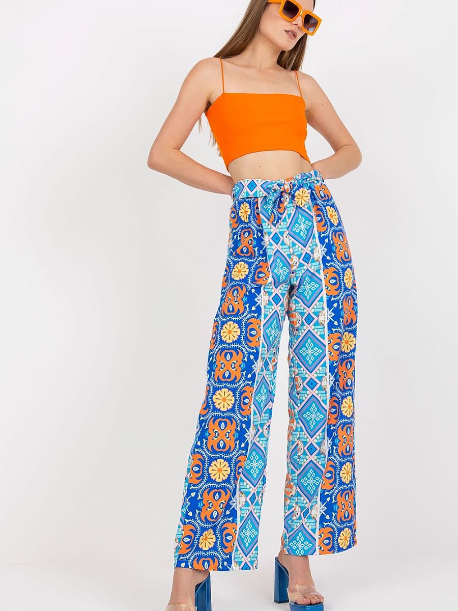 Women's High Waist Wide Leg Trousers from Italy Moda-0