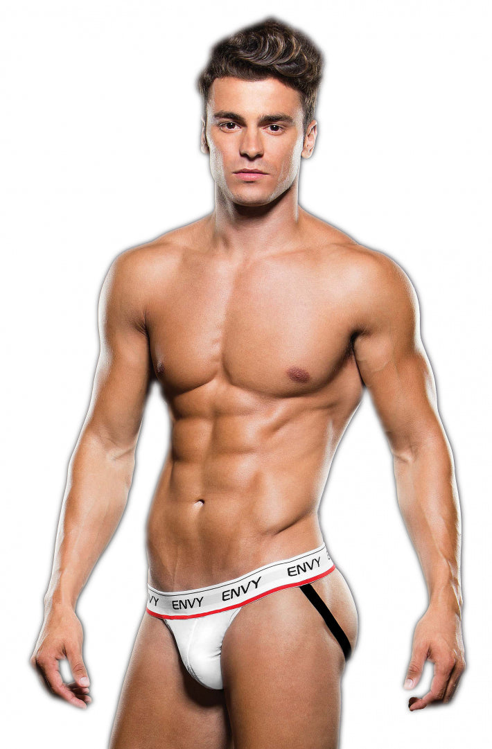 Mens Logo Elastic Low-Rise Mesh White Briefs Size S/M, M/L, L/XL-0